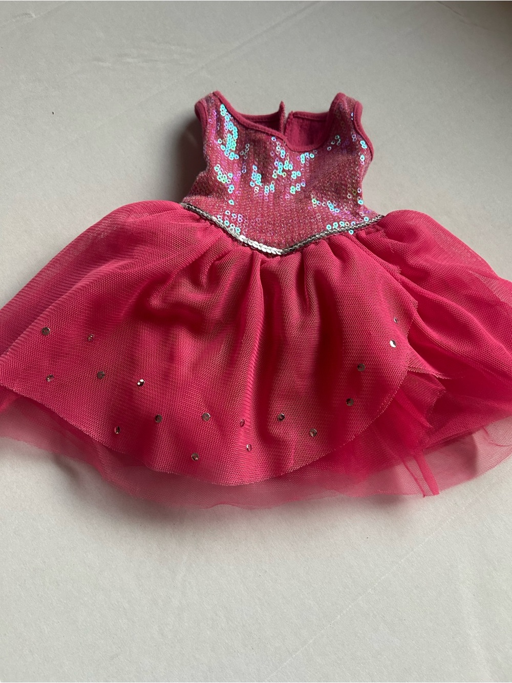 American Girl Doll Hot Pink Sequin Tutu Dress
